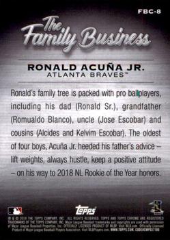 2019 Topps Chrome Update - The Family Business #FBC-8 Ronald Acuña Jr. Back