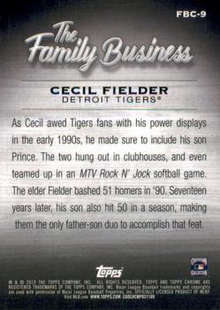 2019 Topps Chrome Update - The Family Business #FBC-9 Cecil Fielder Back