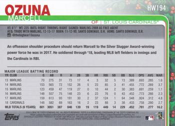 2019 Topps Holiday #HW194 Marcell Ozuna Back