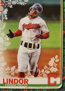 2019 Topps Holiday #HW74 Francisco Lindor Front