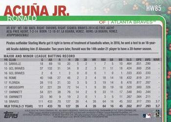 2019 Topps Holiday #HW85 Ronald Acuna Jr. Back