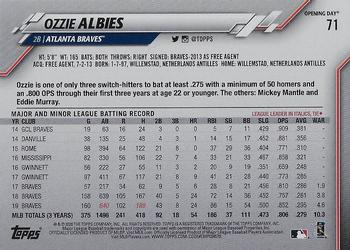 2020 Topps Opening Day #71 Ozzie Albies Back