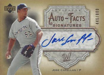 2006 Upper Deck Artifacts - Auto-Facts Signatures #AF-CP Jose Capellan Front