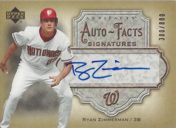 2006 Upper Deck Artifacts - Auto-Facts Signatures #AF-RZ Ryan Zimmerman Front
