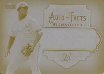 2006 Upper Deck Artifacts - Auto-Facts Signatures Printing Plates Yellow #AF-CP Jose Capellan Front
