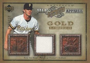 2006 Upper Deck Artifacts - MLB Game-Used Apparel Gold Limited #MLB-AV Andy Van Slyke Front
