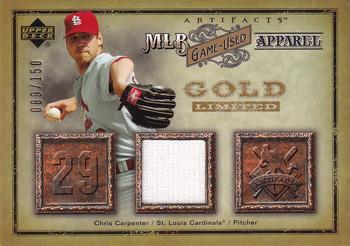 2006 Upper Deck Artifacts - MLB Game-Used Apparel Gold Limited #MLB-CH Chris Carpenter Front