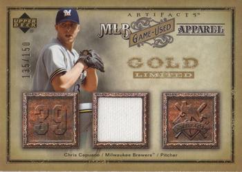 2006 Upper Deck Artifacts - MLB Game-Used Apparel Gold Limited #MLB-CS Chris Capuano Front