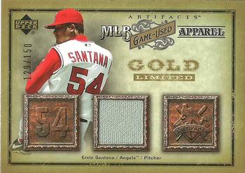 2006 Upper Deck Artifacts - MLB Game-Used Apparel Gold Limited #MLB-ES Ervin Santana Front