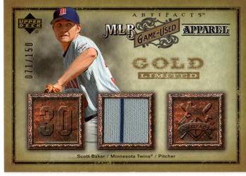 2006 Upper Deck Artifacts - MLB Game-Used Apparel Gold Limited #MLB-SB Scott Baker Front