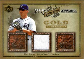 2006 Upper Deck Artifacts - MLB Game-Used Apparel Gold Limited #MLB-SH Chris Shelton Front