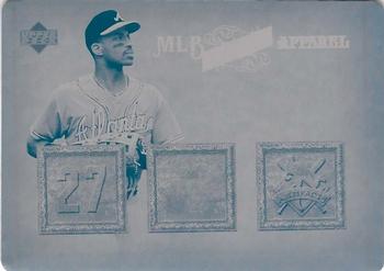 2006 Upper Deck Artifacts - MLB Game-Used Apparel Printing Plates Cyan #MLB-FM Fred McGriff Front