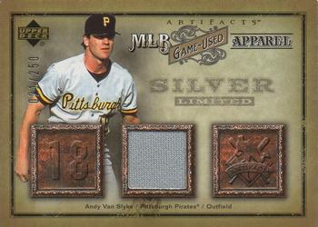 2006 Upper Deck Artifacts - MLB Game-Used Apparel Silver Limited #MLB-AV Andy Van Slyke Front