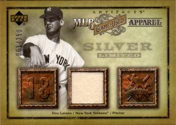 2006 Upper Deck Artifacts - MLB Game-Used Apparel Silver Limited #MLB-DO Don Larsen Front