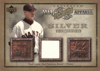 2006 Upper Deck Artifacts - MLB Game-Used Apparel Silver Limited #MLB-NL Noah Lowry Front