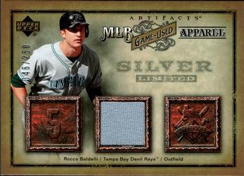 2006 Upper Deck Artifacts - MLB Game-Used Apparel Silver Limited #MLB-RB Rocco Baldelli Front