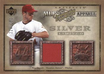 2006 Upper Deck Artifacts - MLB Game-Used Apparel Silver Limited #MLB-RO Roy Oswalt Front