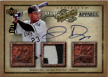 2006 Upper Deck Artifacts - MLB Game-Used Patch Apparel Autographs #JD Jermaine Dye Front