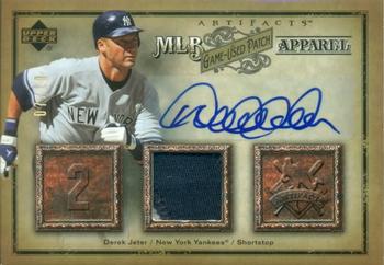 2006 Upper Deck Artifacts - MLB Game-Used Patch Apparel Autographs #DJ Derek Jeter Front