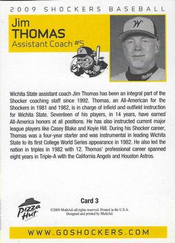 2009 MultiAd Wichita State Shockers #3 Jim Thomas Back