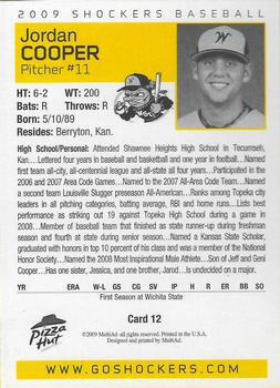 2009 MultiAd Wichita State Shockers #12 Jordan Cooper Back