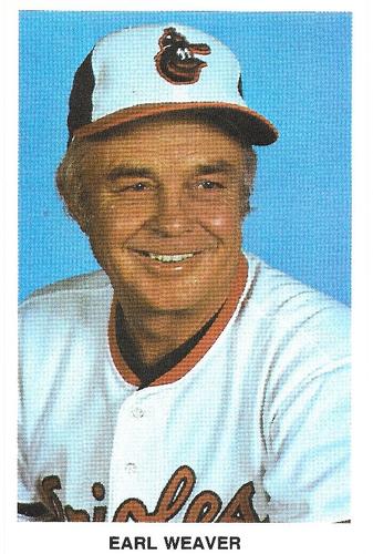 1980 Baltimore Orioles Photocards #NNO Earl Weaver Front