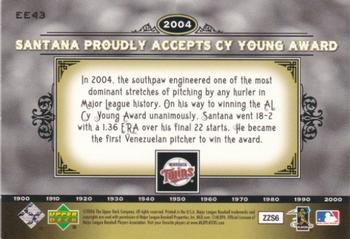2006 Upper Deck Epic - Events #EE43 Johan Santana Back