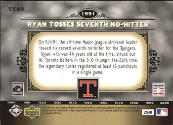 2006 Upper Deck Epic - Events #EE80 Nolan Ryan Back