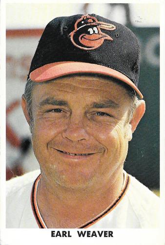 1971 Baltimore Orioles Photocards #NNO Earl Weaver Front