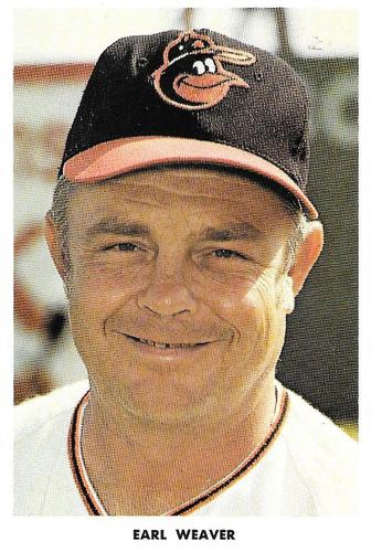1970 Baltimore Orioles Photocards #NNO Earl Weaver Front