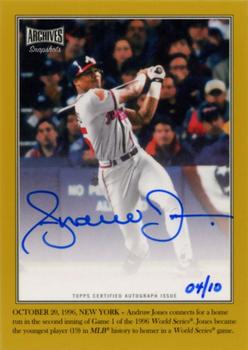 2019 Topps Archives Snapshots - Captured in the Moment Autographs Gold #CITM-AJ Andruw Jones Front