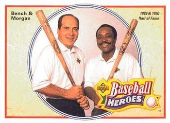 1992 Upper Deck - Baseball Heroes: Johnny Bench and Joe Morgan #44 Johnny Bench / Joe Morgan Front