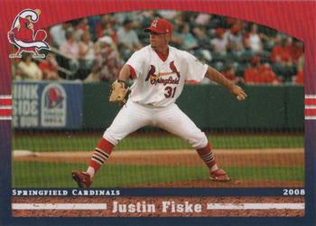 2008 Grandstand Springfield Cardinals SGA #NNO Justin Fiske Front