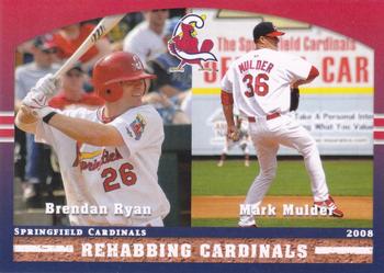 2008 Grandstand Springfield Cardinals SGA #NNO Brendan Ryan / Mark Mulder Front