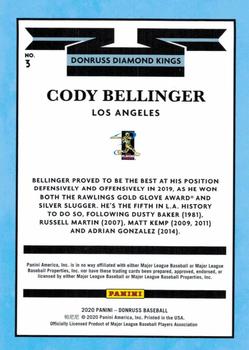 2020 Donruss #3 Cody Bellinger Back