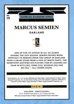 2020 Donruss #10 Marcus Semien Back