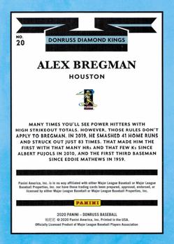 2020 Donruss #20 Alex Bregman Back