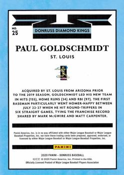 2020 Donruss #25 Paul Goldschmidt Back