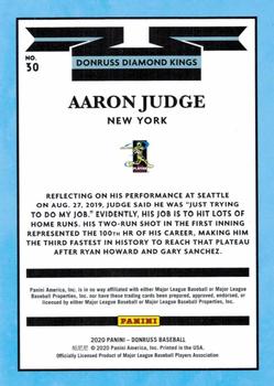 2020 Donruss #30 Aaron Judge Back