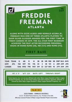 2020 Donruss #169 Freddie Freeman Back