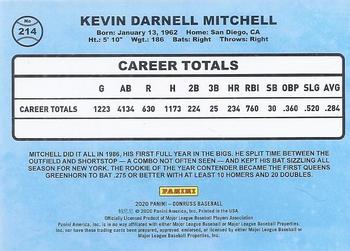 2020 Donruss #214 Kevin Mitchell Back