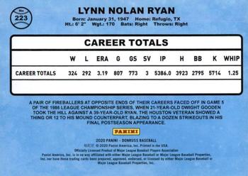 2020 Donruss #223 Nolan Ryan Back