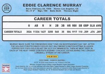 2020 Donruss #228 Eddie Murray Back