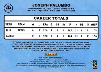 2020 Donruss #244 Joe Palumbo Back