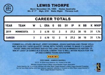 2020 Donruss #251 Lewis Thorpe Back