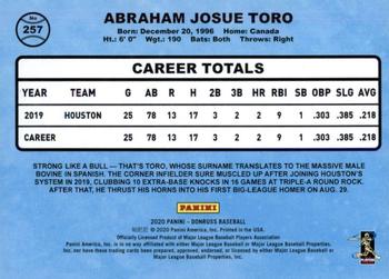 2020 Donruss #257 Abraham Toro Back