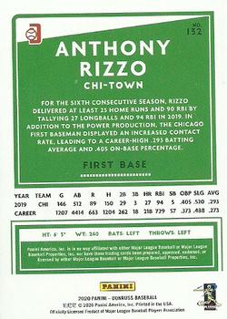2020 Donruss #132 Anthony Rizzo Back