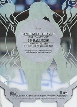 2019 Topps High Tek - High Tek Autographs #HTA-LM Lance McCullers Jr. Back