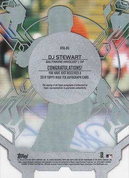 2019 Topps High Tek - High Tek Autographs Black #HTA-DS DJ Stewart Back