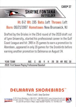 2019 Choice Delmarva Shorebirds Update #37 Shayne Fontana Back